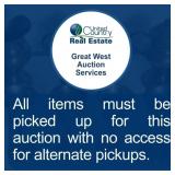 All items must be picked up for this auction, as