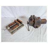 Record 1Ton 4" Bench Vice and 5" Drill Press Vice