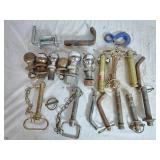 Assortment of hitches, tractor drop pins