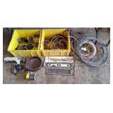 2 large bin with various hardware including