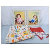 Raggedy Ann & Andy Framed Paintings, Child's