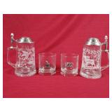 Beautiful Duck & Deer Theme Beer Steins & Wolf &