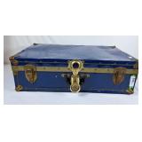 Vintage Metal Trunk - 28"Wx15"Dx9"H