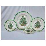 Beautiful Spode Christmas Tree Five Piece Place