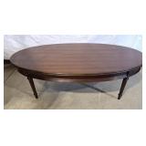 Vintage oval low coffee table.