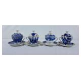Lovely Lomonosov Russian Tea Cup w/Lid & Saucer