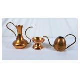 Copper & Brass Watering Cans & Candle Holder