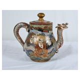 Beautiful Japanese Satsuma Dragon Teapot -