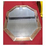 Hollywood Regency octagonal wall mirror,