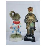 Jim Beam Emmett Kelly & Circus Elephant Decanters