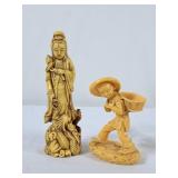 Chinese Guanyin Figure & Chinese Tea Picker