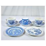 Blue Willow Plate & Cup & Saucer & Wedgwood