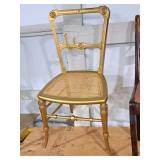 Gold Victorian-style gilded side chair