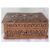 Antique Embossed Leather Box
