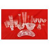 Cornflower, pinwheel, and various other glasses