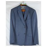 Hugo Boss Blue/Gray Wool Suit - Mens XL