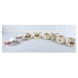 4 matching cream and sugar dishes