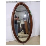 Large mid century mahogany Hanging mirror