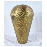 Brass engraved vase
