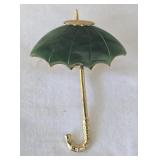 Jade Umbrella Brooch