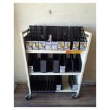 Metal rolling file shelf