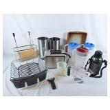 2 slice toaster, pitchers, measuring cup, etc