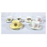 Collection of Vintage Tea Cups & Saucers - Queen