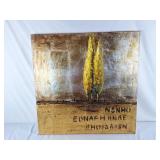 Lovely abstract metallic modern canvas artwork.
