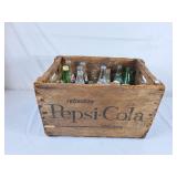 Vintage Pepsi Wooden Pop Crate & Collection of