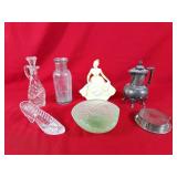 Galway Irish Crystal shoe, Karen Ann figurine,