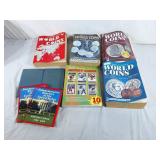 World coin books, hockey card book, empty