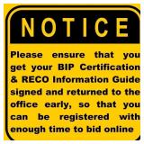 Please Read Bidder's Information Package
