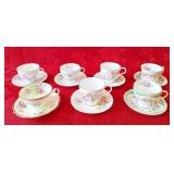 Foley & Sadler matching tea cups and saucers