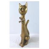 Vintage Mid-Century Modern brass cat figurine