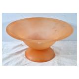 Gorgeous Frosted Murano Raised Fruit Bowl
