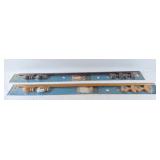 2 Decorative Roped Wood Pole Sets. 4ft