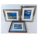 2 marine life art prints by Wyland and 1 gorgeous