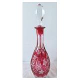 Imperlux Genuine Handcut Lead Ruby Red Cut Glass