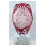 Vintage Large Peacock Vase - Czech Art Glass-