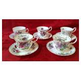Royal Albert & Royal Vale tea cups and saucers