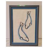 N. Joe Pee from Pangnirtung artwork. Framed with