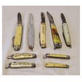 9 vintage jack knifes