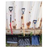 3 shovels