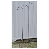 2 tall garden hooks. 95" & 88"