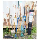 Utility net, rake, broom, shovel, etc