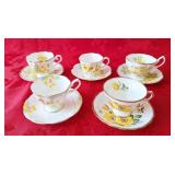 5 tea cups with matching saucers Royal Albert,