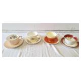 4 Aynsley tea cups and saucers