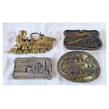 Collectible Train Belt Buckles
