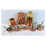 Copper decorator lot! Candle stick holder, mini