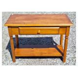 Single drawer side table. 30" l x 15" w x 22" h